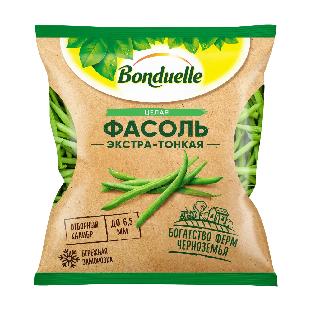Bonduelle өте жіңішке мұздатылған үрме бұршағы, фермерлік, 400 г