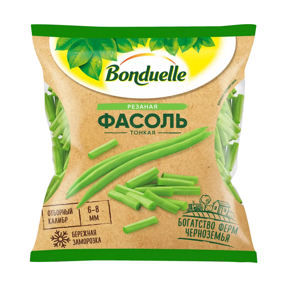 Bonduelle жіңішке, туралған мұздатылған үрме бұршағы, фермерлік, 400 г