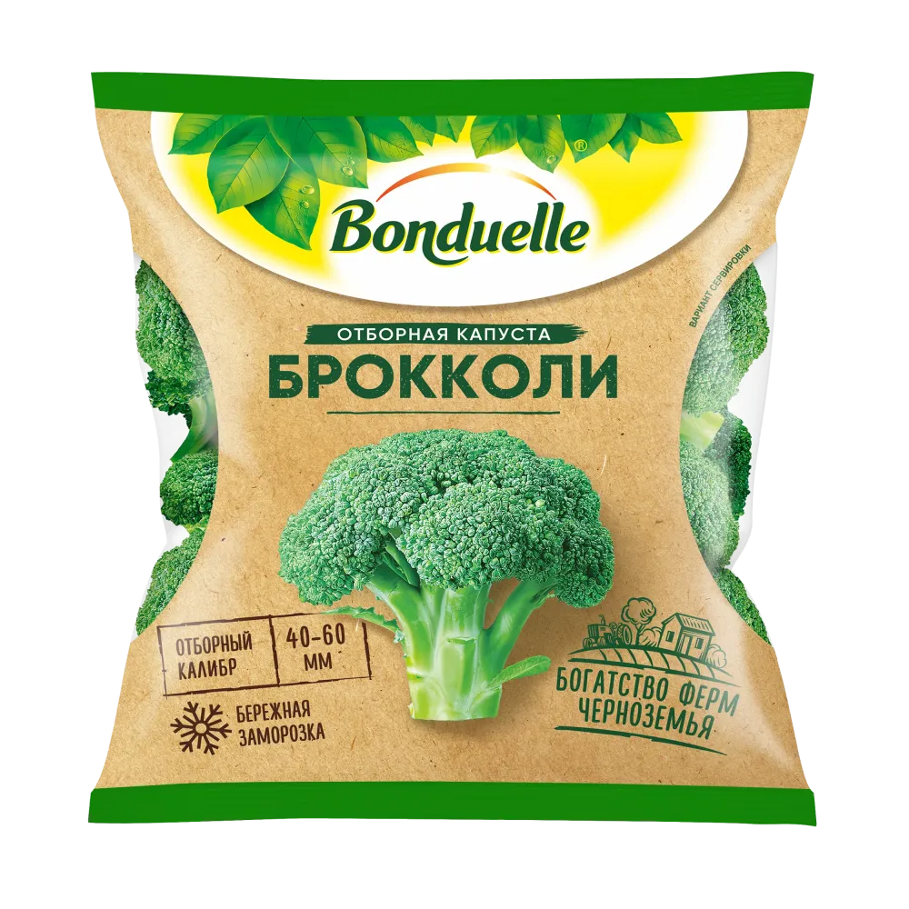 Bonduelle мұздатылған брокколи, фермерлік, 400 г