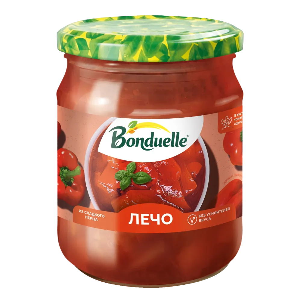 Bonduelle лечосы, қызанақ тұздығындағы бұрыш, 520 г