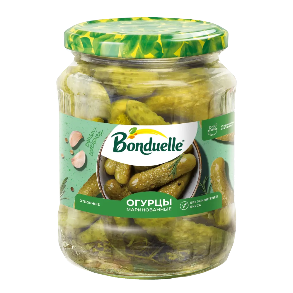 Bonduelle маринадталған қиярлары, 680 г