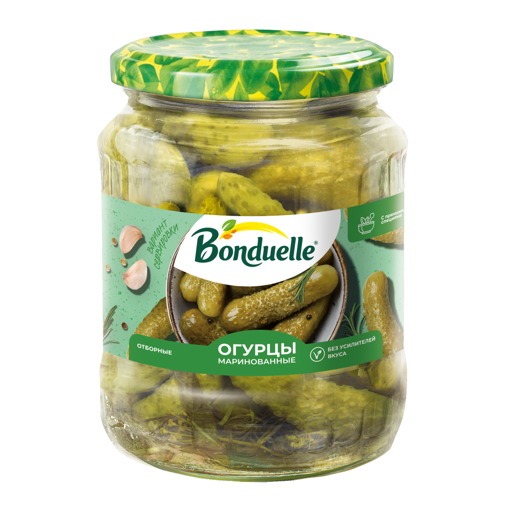 Огурцы маринованные Bonduelle, 680 г