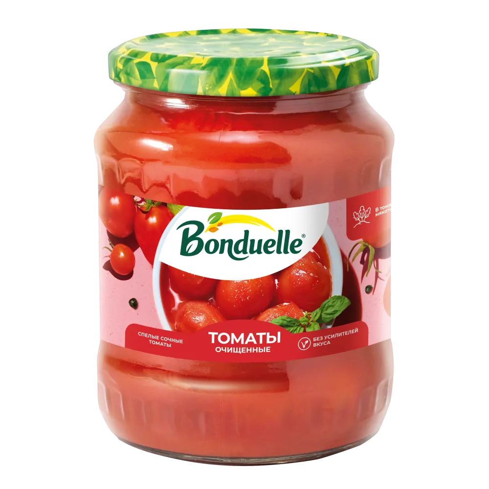 Bonduelle қызанақ жұмсағындағы тазартылған қызанақтар, 680 г