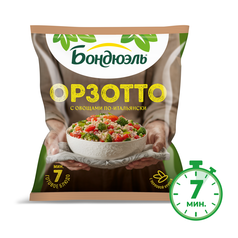 Овощи Бондюэль Орзотто по-итальянски, смесь замороженная, 400 г