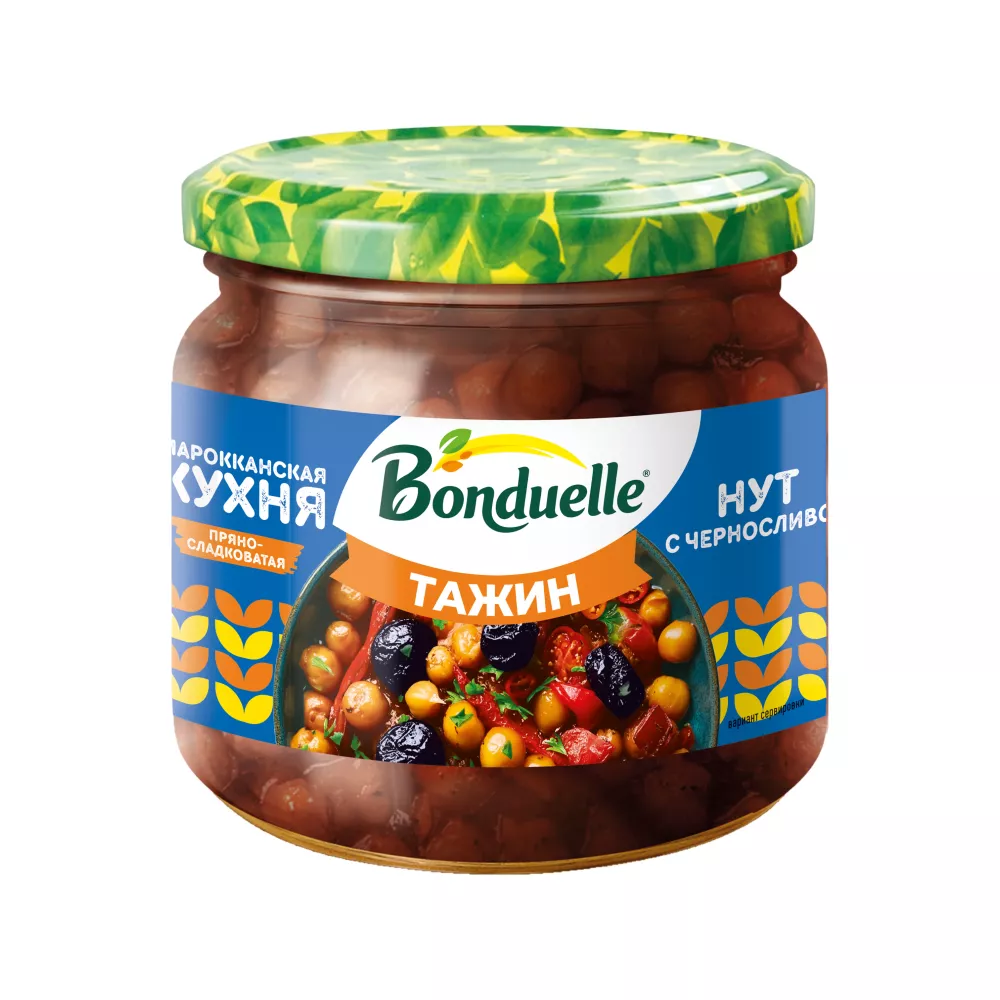 Bonduelle Нут в соусе с черносливом "Тажин" 350 мл