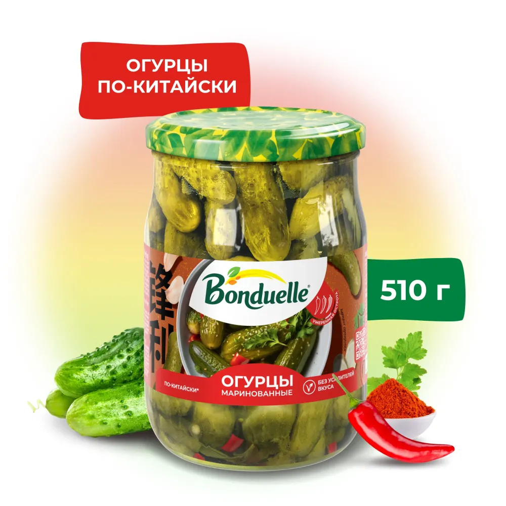 Bonduelle Огурцы маринованные по-китайски 500 мл