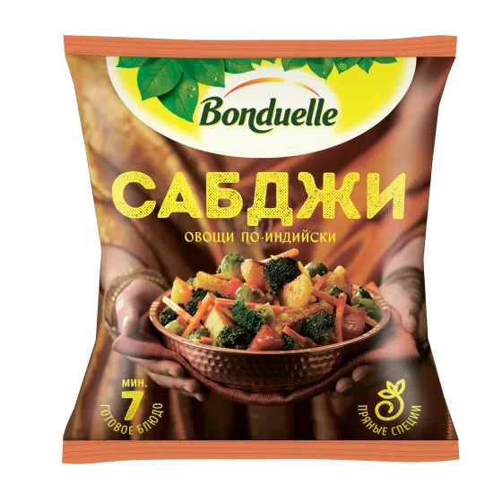 Bonduelle Үнділік сабджи, мұздатылған көкөніс қоспасы, 400 г