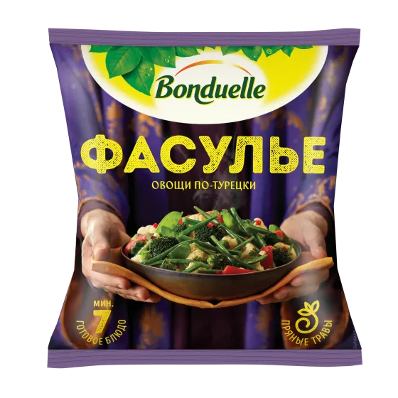 Bonduelle Түрікше фасулье мұздатылған көкөніс қоспасы, 400 г