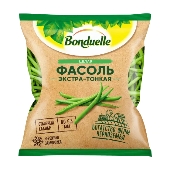 Bonduelle өте жіңішке мұздатылған үрме бұршағы, фермерлік, 400 г