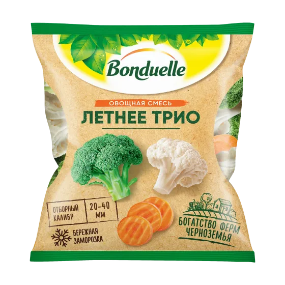 Bonduelle Жазғы трио тоңазытылған көкөніс қоспасы, 400 г
