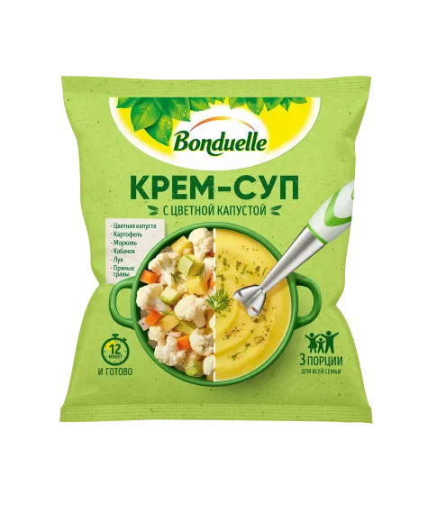 Bonduelle мұздатылған көкөністері, түсті орамжапырақ қосылған крем-көже, 350 г