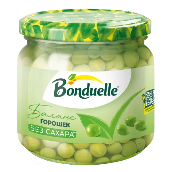 Горошек консервированный Bonduelle, без сахара, 360 г