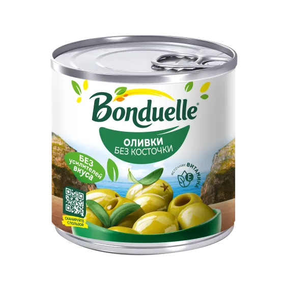 Bonduelle сүйексіз көк зәйтүндері, 200 г