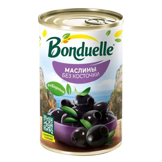 Bonduelle сүйексіз қара зәйтүндері, 300 г