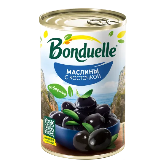 Маслины Bonduelle с косточкой, 300 г