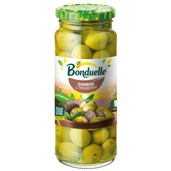 Трюфель қосылған Bonduelle сүйексіз көк зәйтүндері, 300 г