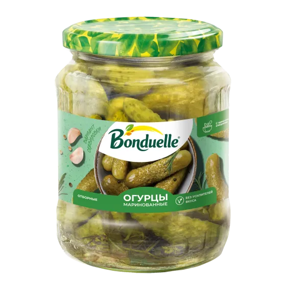 Bonduelle маринадталған қиярлары, 680 г