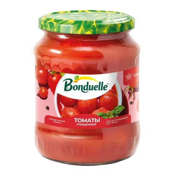 Bonduelle қызанақ жұмсағындағы тазартылған қызанақтар, 680 г