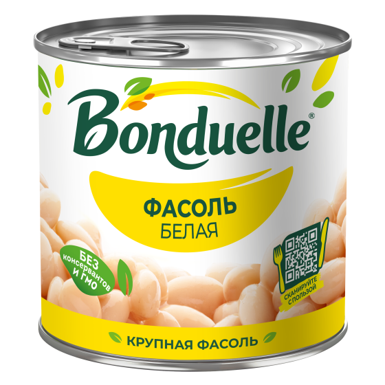 Фасоль консервированная Bonduelle белая, 400 г