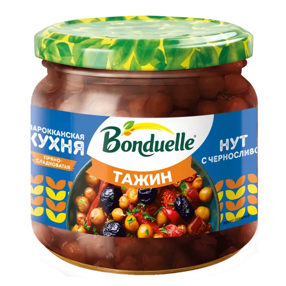 Bonduelle Нут в соусе с черносливом "Тажин" 350 мл
