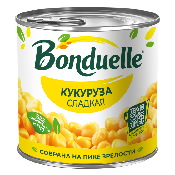 Bonduelle консервіленген жүгерісі, тәтті, 340 г