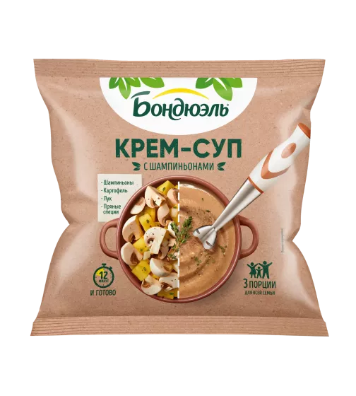 Bonduelle мұздатылған көкөністері, қозықұйрықтар қосылған крем-көже, 350 г